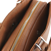 Picard Buffalo Top Handle Ladies Leather Bag  with Adjustable Sling (Tan-orange)