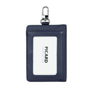Picard Digi Bifold Leather Pass Case and Neck Strap Set (Navy)