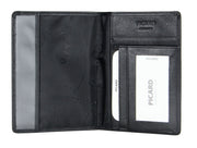 Picard Saffiano Men's Passport  Leather Holder (Black)