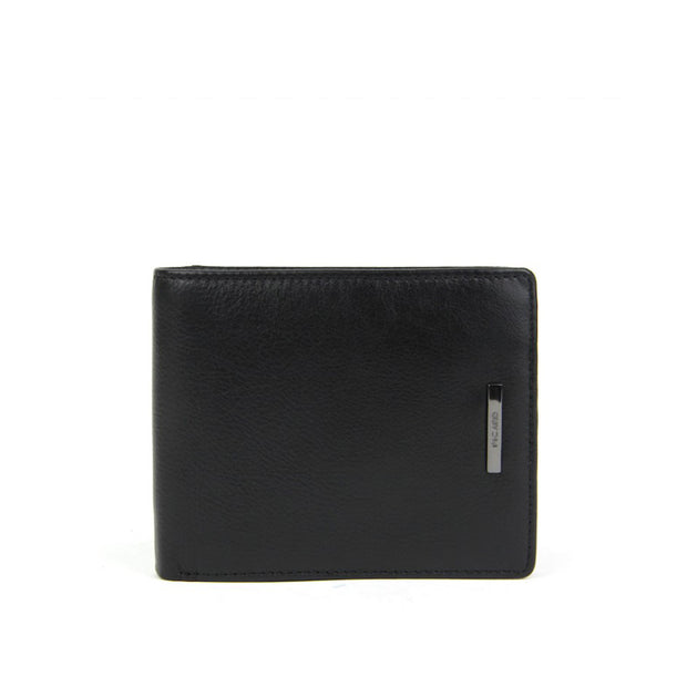 Picard Urban Men's Bifold Leather Wallet with Centre Flap and Window Slot (Black)