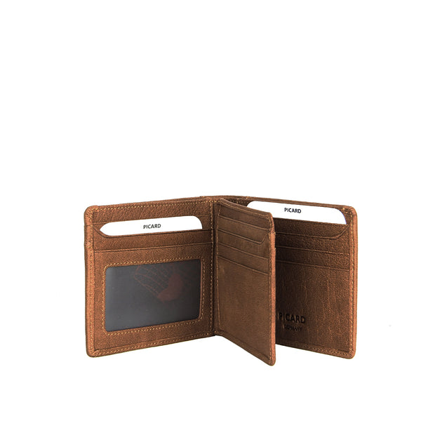 Picard Buffalo Men's Flap Wallet with Card Window (Tan)