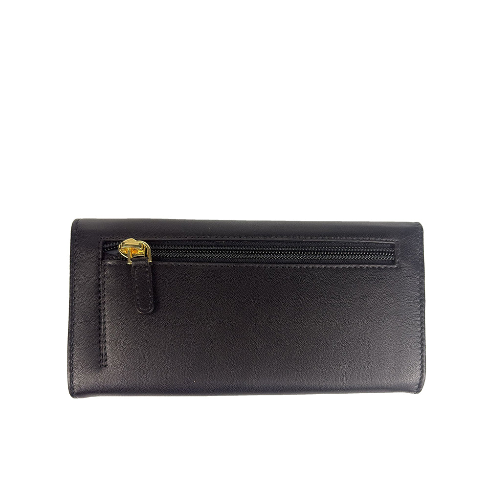 Picard Belinda Ladies Leather 3/4 Flap Long Wallet (Black