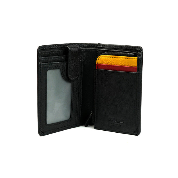 Picard Drew Ladies Bifold Leather Wallet with Card Window (Black)