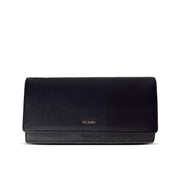 PICARD ELBE LEATHER 3/4 FLAP LONG WALLET (Black)