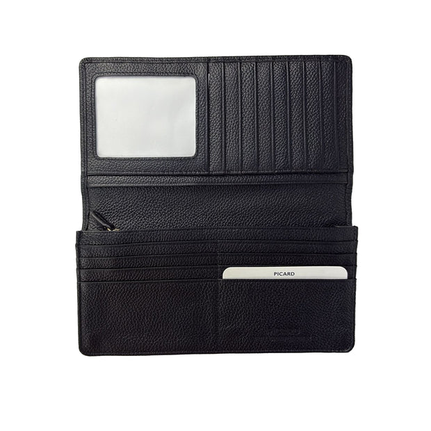 PICARD ELBE LADIES LEATHER LONG WALLET (Black)