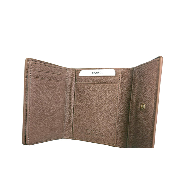 PICARD ELBE LEATHER TRIFOLD MEDIUM SIZE WALLET (Black)
