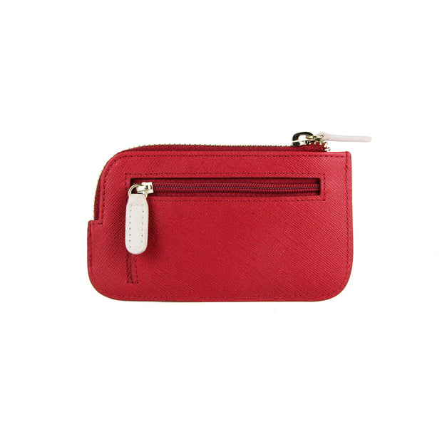 Picard Lauren Leather Coin Pouch with  Key Ring (Red)