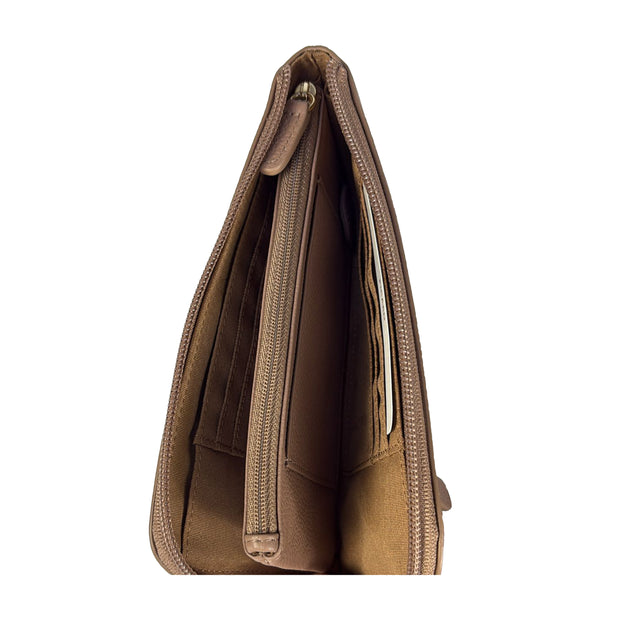 PICARD ELBE LEATHER MEDIUM ZIPDOWN WALLET WITH INTERNAL POUCH (Hazel)