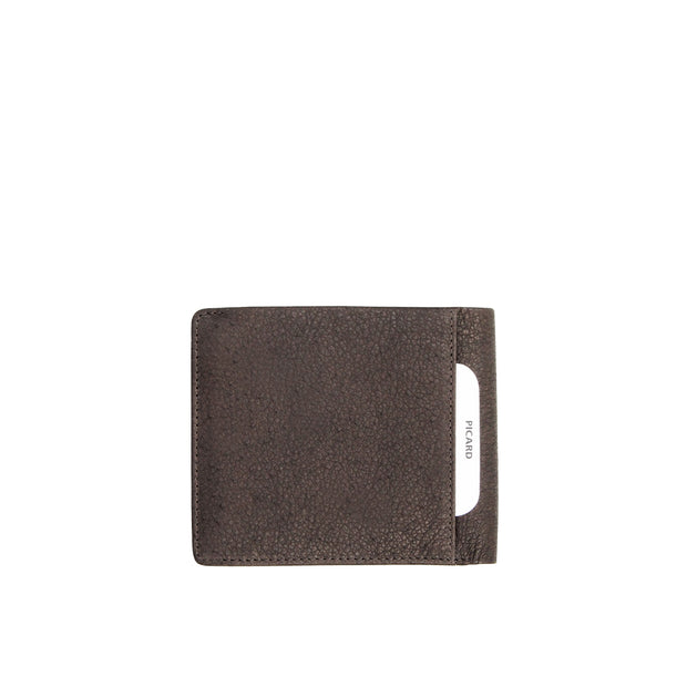 Picard Buffalo Men's Bifold Leather Wallet with Card Window and Card Slots (Cafe)