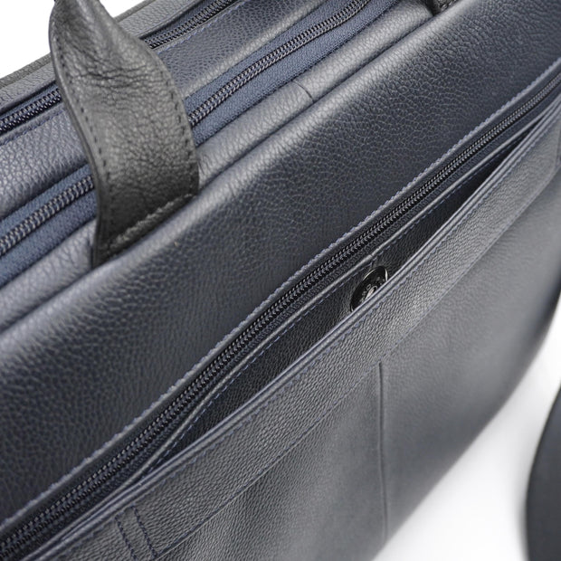 Picard Mobile Men's Leather Briefcase (Black)