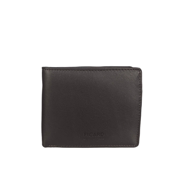 Picard Brooklyn Men's Leather Bifold Wallet with Centre Flap and Coin Compartment (Brown)