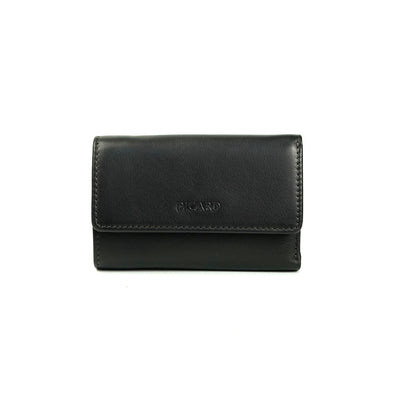 Picard Brooklyn Men's Trifold Leather Wallet with Key Holder( Black)
