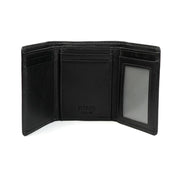 Picard Brooklyn Men's Trifold Leather Wallet with Card Window ( Black)