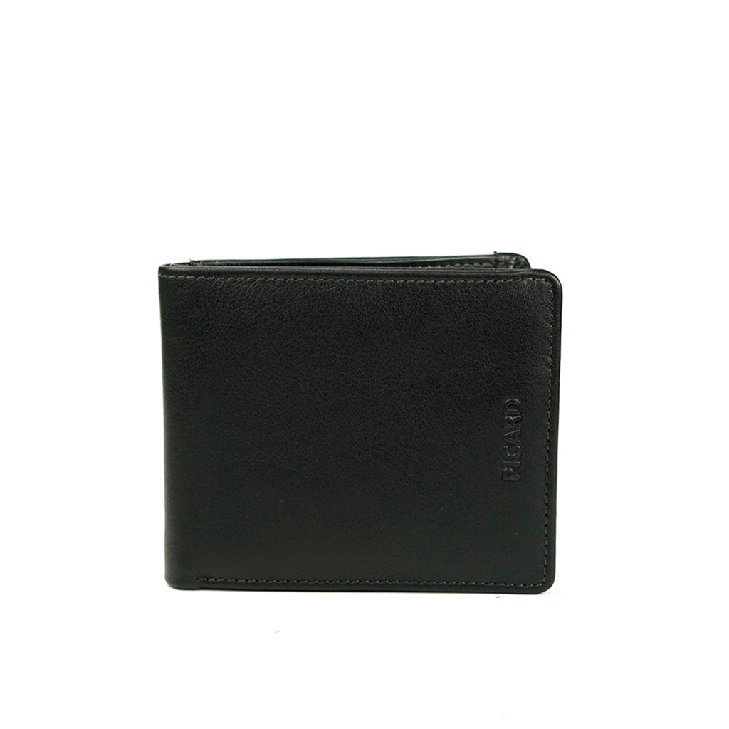 Picard Brooklyn Compact Men's Bifold Leather Wallet (Black