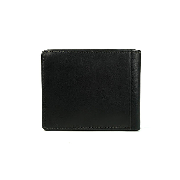 Picard Brooklyn Men's Bifold Leather Wallet with Coin Compartment (Black)