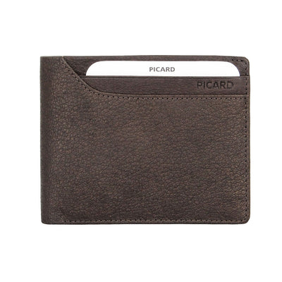 Picard Buffalo Men's Flap Wallet with Card Window (Cafe)