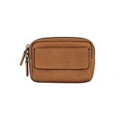 Picard Buffalo Leather Coin Pouch with Double Key Rings (Tan)