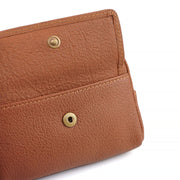 Picard Buffalo Leather Coin Pouch with Double Key Rings (Tan)