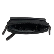 Picard Cologne Men's Leather Coin Pouch With Key Holder (Black with Dark Brown  Accent) (Copy)