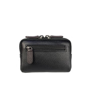 Picard Cologne Men's Leather Coin Pouch With Key Holder (Black with Dark Brown  Accent) (Copy)