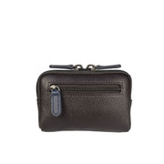 Picard Cologne Men's Leather Coin Pouch With Key Holder (Black with Dark Brown  Accent) (Copy)