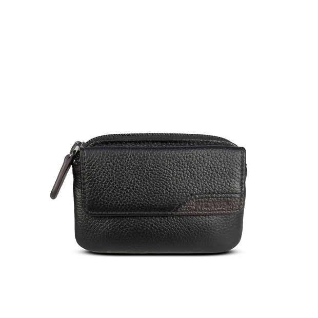 Picard Cologne Leather Coin Pouch with Key Ring (Dark Brown)
