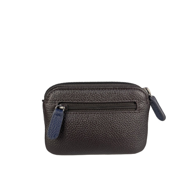 Picard Cologne Leather Coin Pouch with Key Ring (Dark Brown)