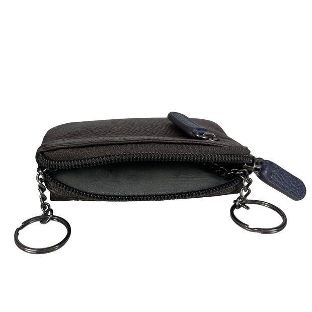 Picard Cologne Leather Coin Pouch with Key Ring (Dark Brown)