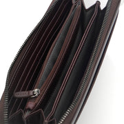 Picard Casablanca Men's Zip-around Long Leather Wallet (Brown)