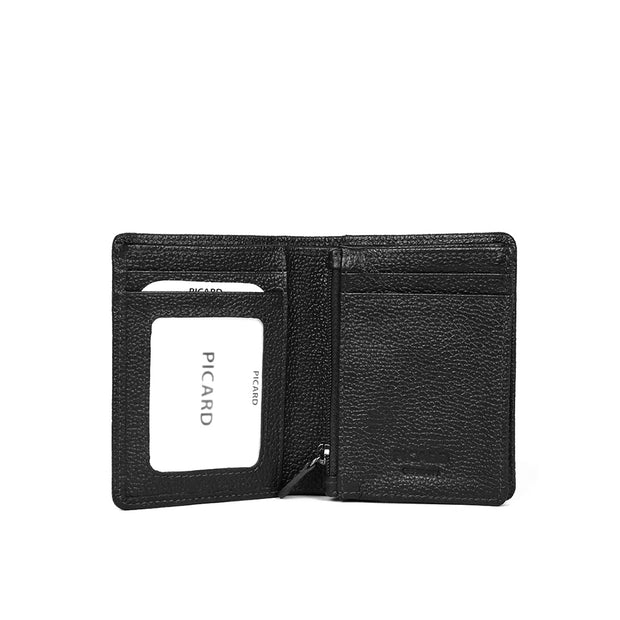 Picard Digi Small Leather Men's Wallet With Card Window (Black)