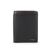 Picard Munich Men's Bifold Leather Wallet with Zipped Coin Compartment (Black)