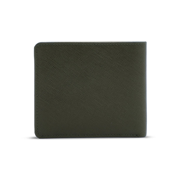 Picard Saffiano Men's  Leather Wallet with Coin Pouch (Military Green)