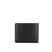 Picard Saffiano Men's Bifold Leather Wallet with Card Window (Black)