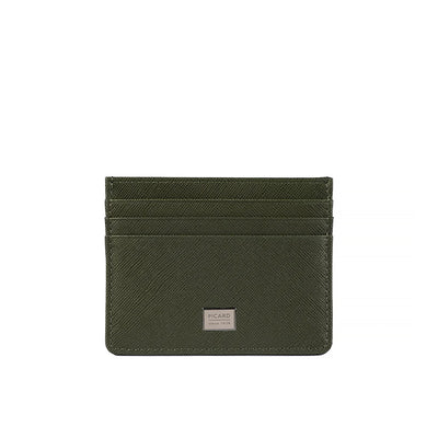 Picard Saffiano Leather Card Holder (Military Green)