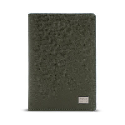 Picard Saffiano Men's Passport  Leather Holder (Military Green)