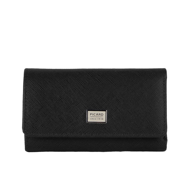 Picard Saffiano Leather Key Holder with Dollar Compartment (Navy)