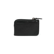 Picard Saffiano Leather Coin Pouch with Key Ring (Black)