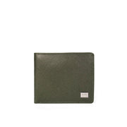 Picard Saffiano Men's Bifold Leather Wallet with 6 Card Slots, 1 ID Window and External Back Slot  (Black)