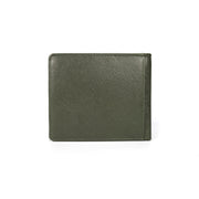 Picard Saffiano Men's Bifold Leather Wallet with 6 Card Slots, 1 ID Window and External Back Slot  (Black)