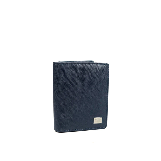 Picard Saffiano Bifold Leather Wallet with Card Window (Navy)