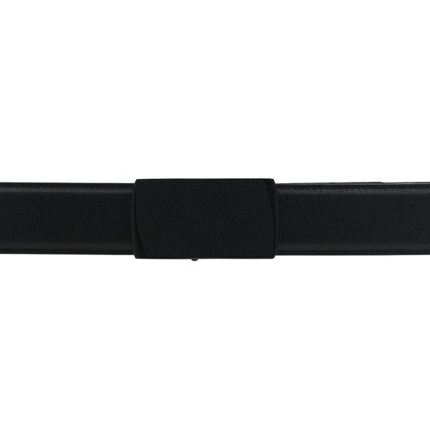 Picard Hamburg Autolock Solid Buckle 35mm Men's  Leather Belt (Black)