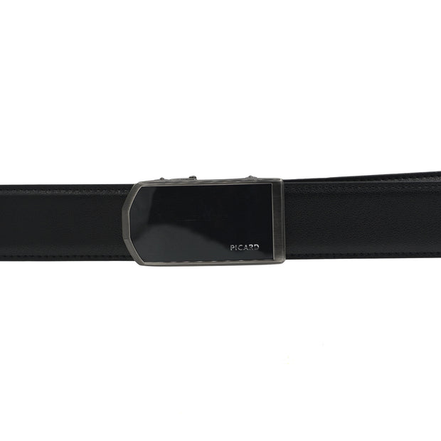 Picard Hamburg Autolock Solid Buckle 35mm Men's  Leather Belt (Black)