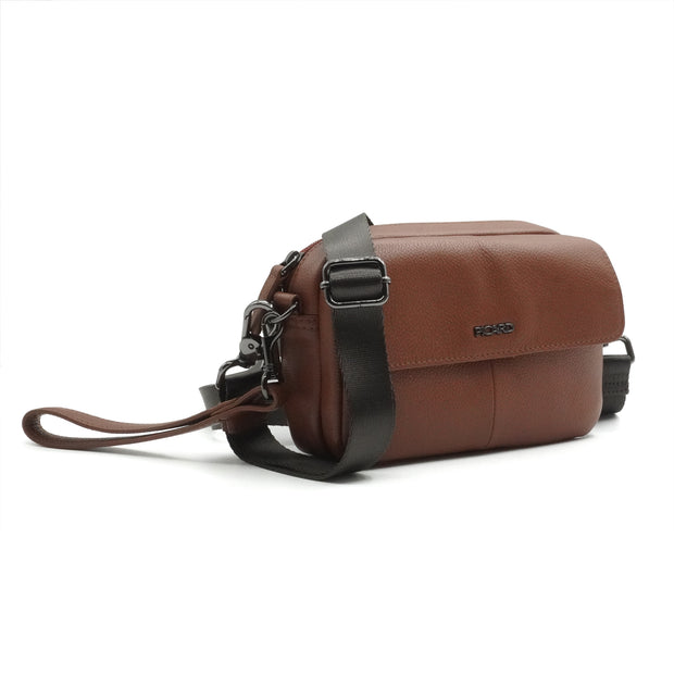 Picard Kiel Men's Leather Waist Pouch with Detachable Wristlet (Cognac)