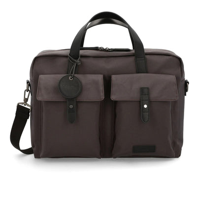 Picard Calahari Lightweight Briefcase with Adjustable Detachable Strap (Charcoal Black)