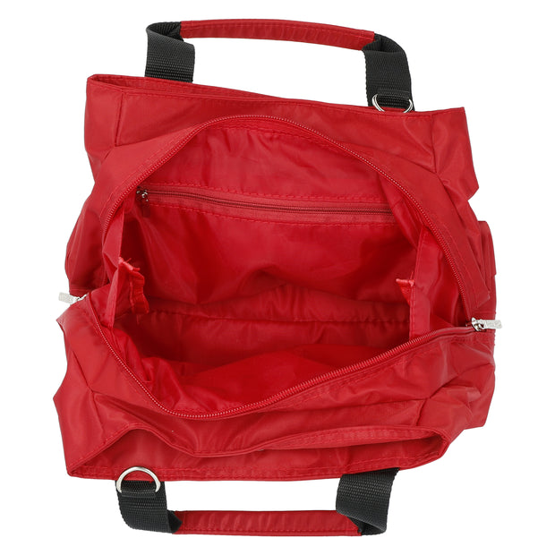 Picard Happy Ladies Lightweight Multi-function Nylon Shopper Bag /Shoulder Bag (Red)