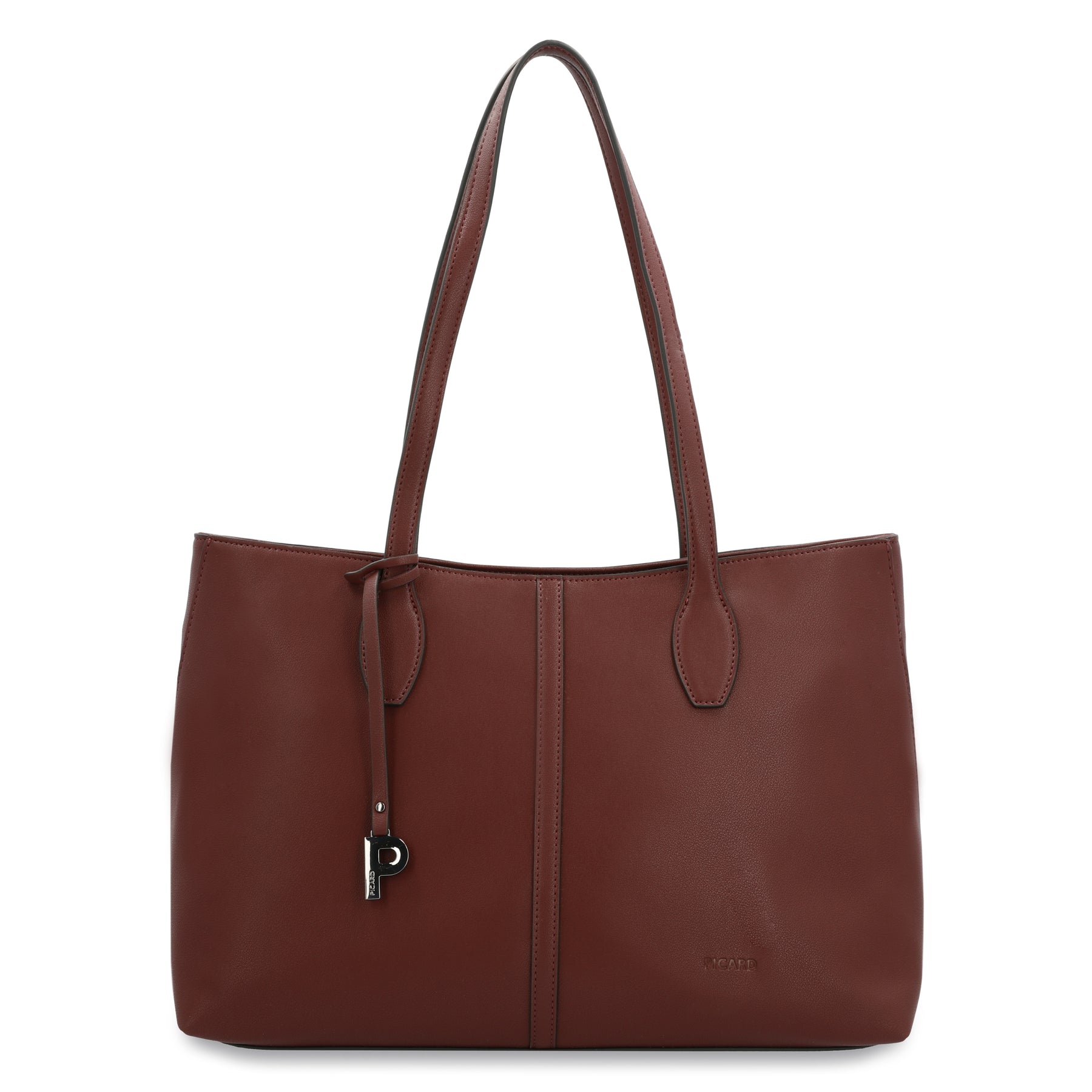 PICARD Sac shopper rouge foncé en cuir pour femme - Sidle Shopper