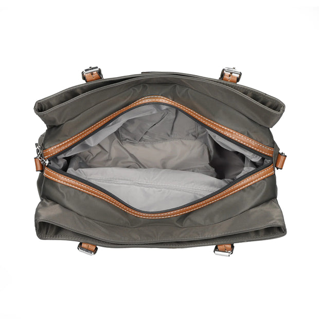 Picard Sonja Ladies Lightweight Water- Resistant Nylon Shopper Tote Bag th Sling (Grey)