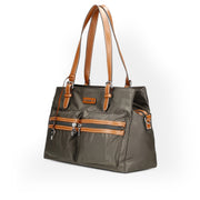 Picard Sonja Ladies Lightweight Water- Resistant Nylon Shopper Tote Bag th Sling (Grey)