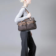 Picard Sonja Ladies Lightweight Water- Resistant Nylon Shopper Tote Bag th Sling (Grey)