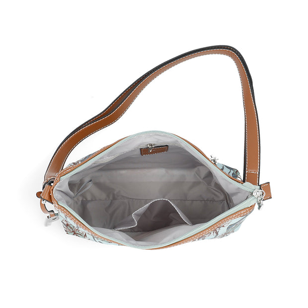 Picard Sonja Ladies Nylon Crossbody Sling Bag (Flowerbed)